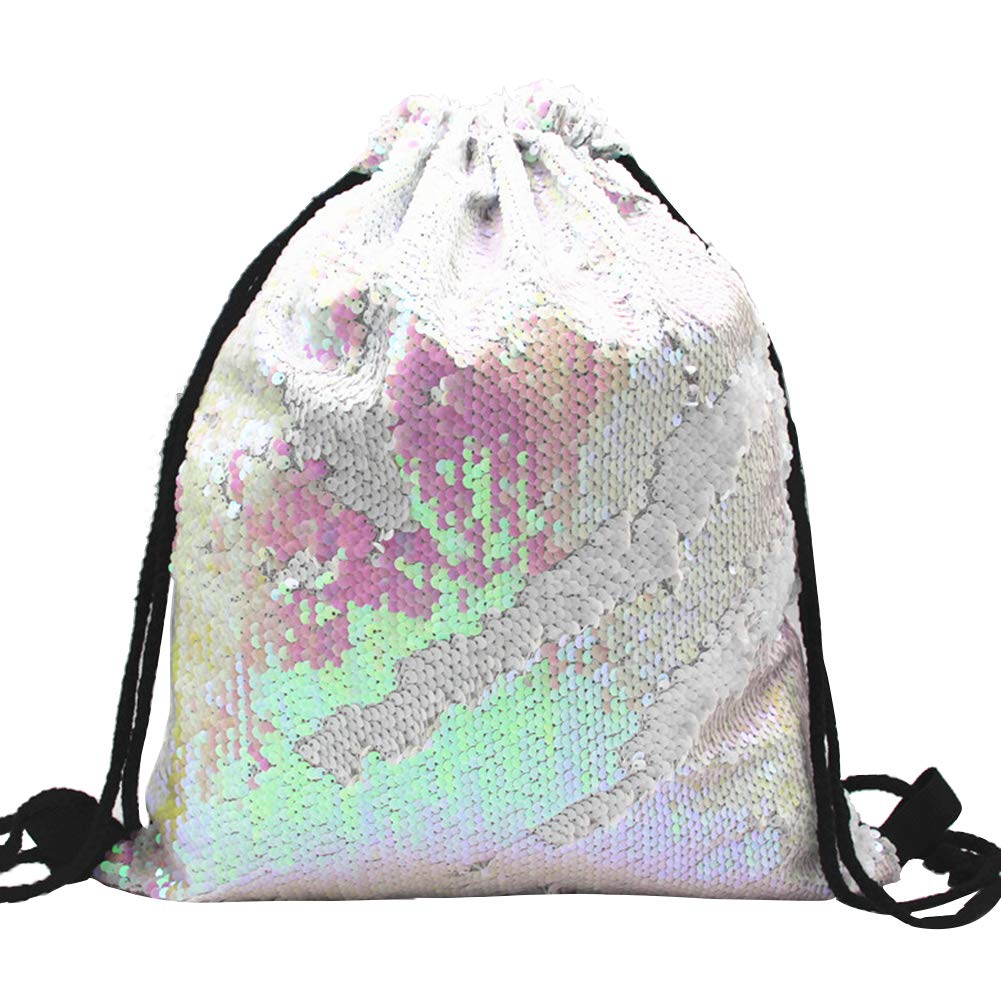 Zaino Sirena Paillettes Reversibile - Con Glitter E Coulisse | Moda Bling - Foto 9