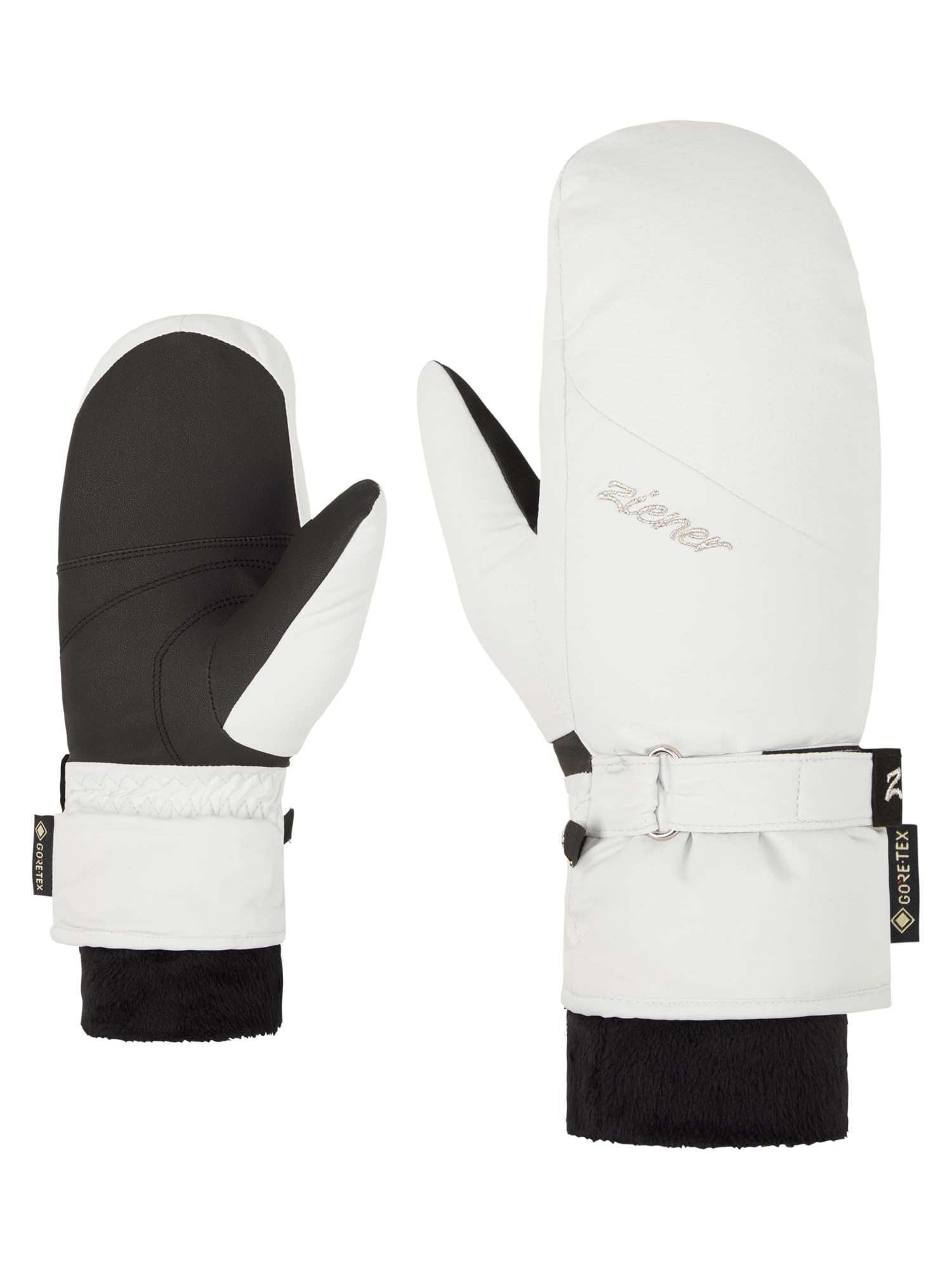 Ziener Damskie rękawiczki narciarskie KLAIRO/sporty zimowe | Gore-Tex, bardzo ciepłe, białe parowanie, 6,5