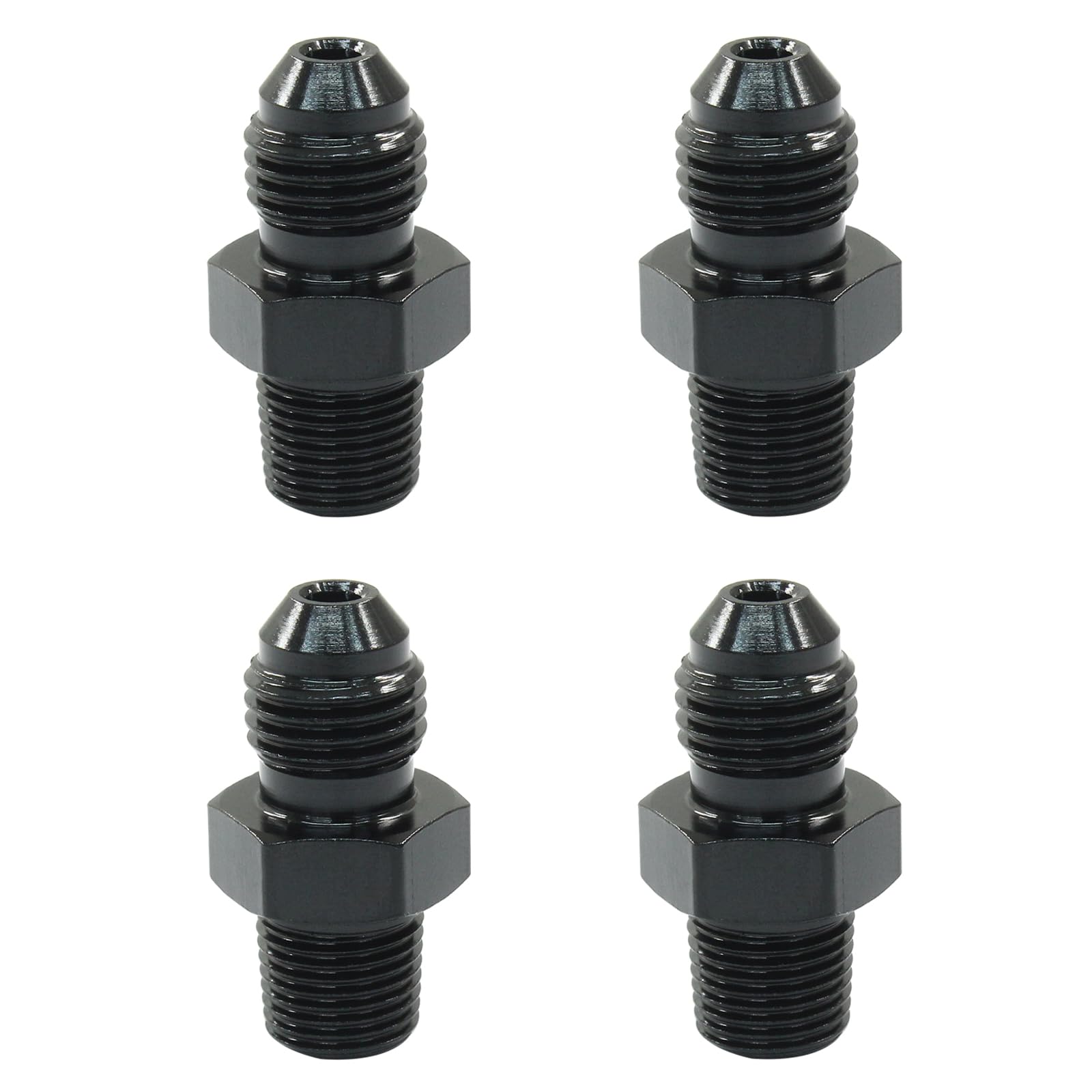 Racor de aluminio 4AN macho a NPT de 1/8 con rosca recta 7/16-20UNF de alta resistencia