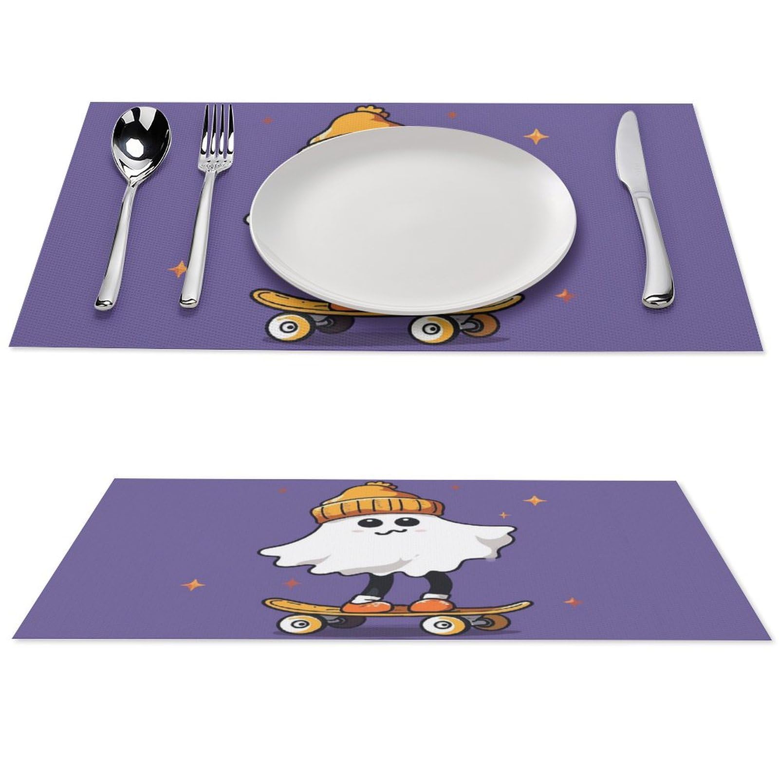 Set de table en PVC résistant à la chaleur et lavable en vinyle tissé