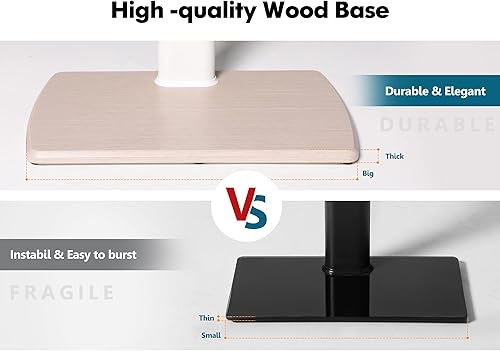 Miniatura 12 de FITUEYES Soporte de TV de suelo para dormitorio, sala de estar, soporte de TV de esquina alto para televisores de 32, 37, 43, 50, 55, 60, 65, 70