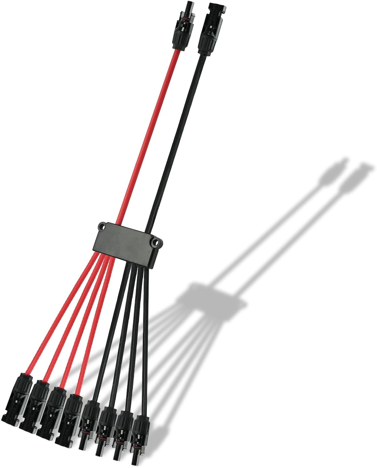 Solar Connectors for 4 Solar Panels 2 to 8 Y Branch Parallel Adapter 1.65FT 30A 1000V FMMMM/MFFFF 10AWG IP68 Waterproof Solar Cable Splitter
