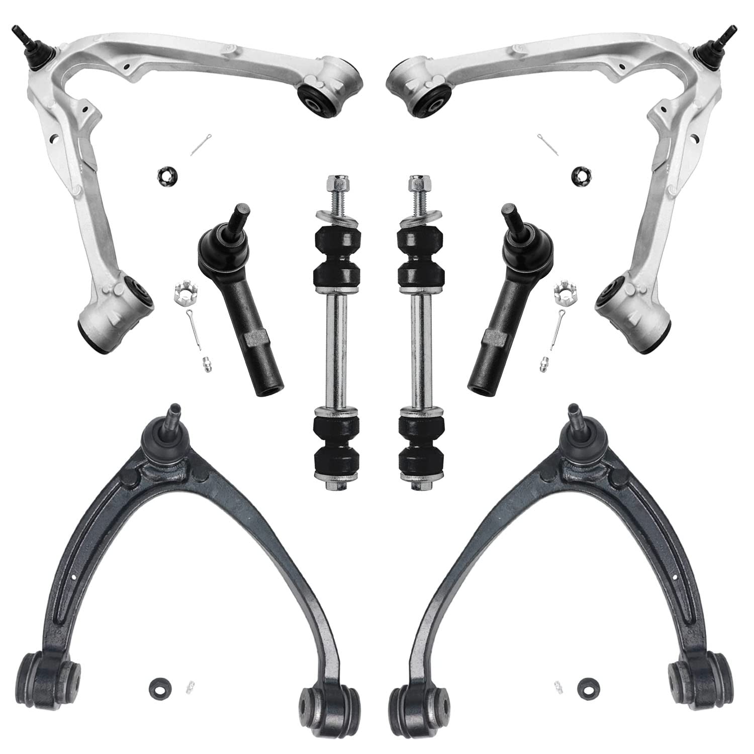 Detroit Axle - Front 8pc Control Arms Kit for 07-13 Chevy Silverado 1500