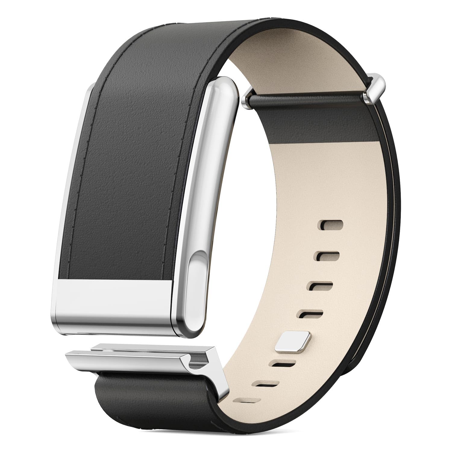 Bracelet en cuir véritable compatible avec Whoop 5.0, bracelet de rechange en cuir souple de qualité supérieure avec curseur en métal et cadre en forme de U, bracelet classique réglable en cuir pour