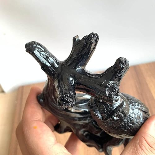 Miniatura 8 de TEAMWILL Búho resina esfera titular soporte base cristal natural bola mano decoración regalo