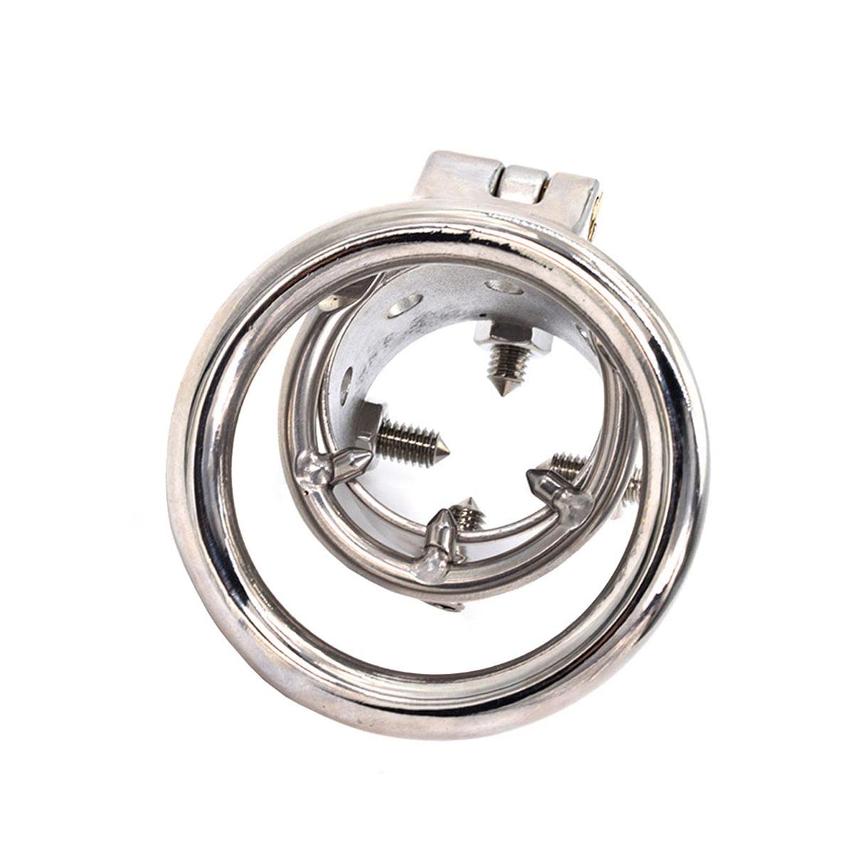Jaula de castidad de acero inoxidable, Juguetes sexuales, cinturón de castidad, jaula para pene transpirable, cerraduras para pene para juegos sexuales para adultos(50mm (1 Stück))