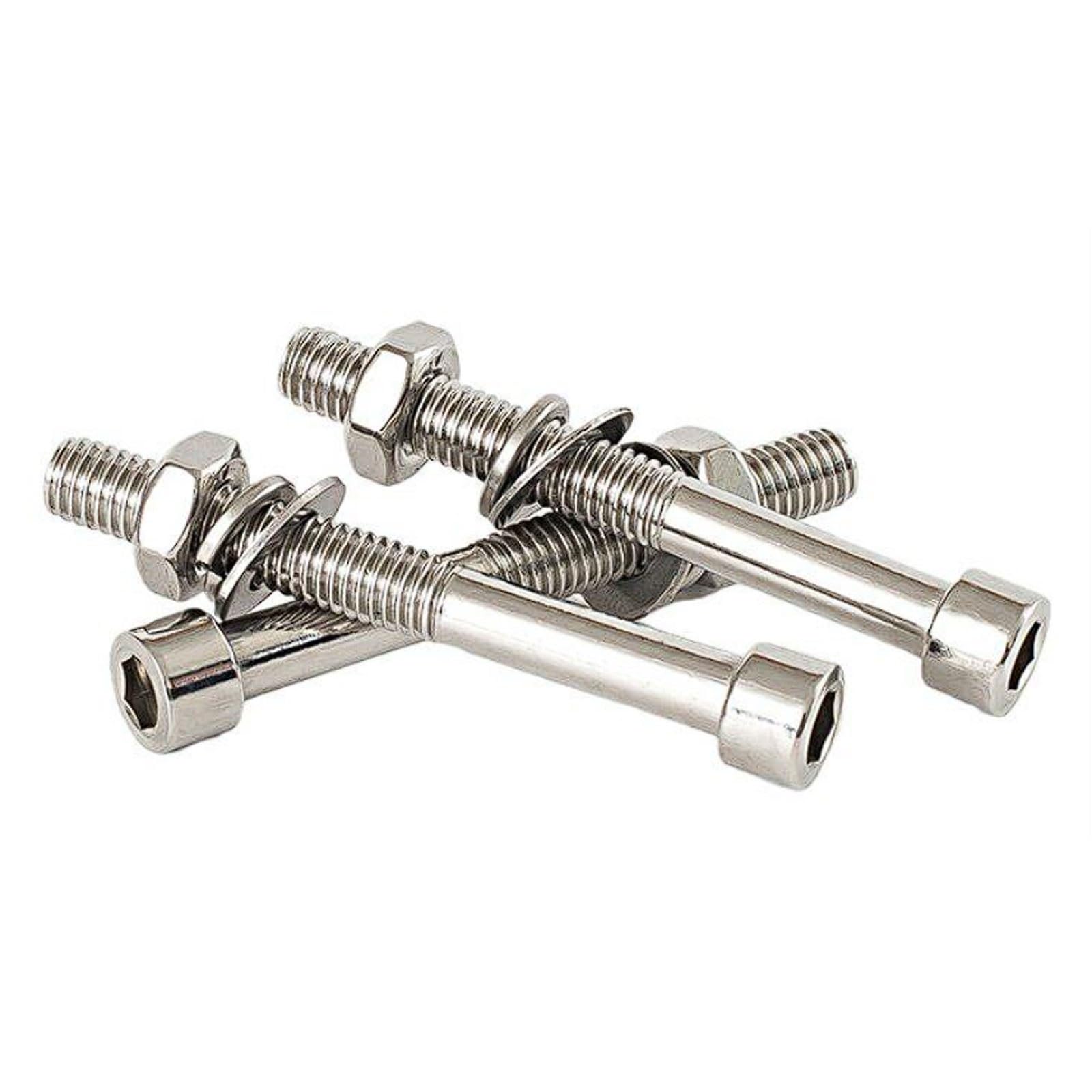 Kit de tuercas y tornillos cabeza hueca hexagonal M6 o M8 acero inoxidable 201, 20 juegos, pernos Allen semiroscados(M8*100 (20 sets))