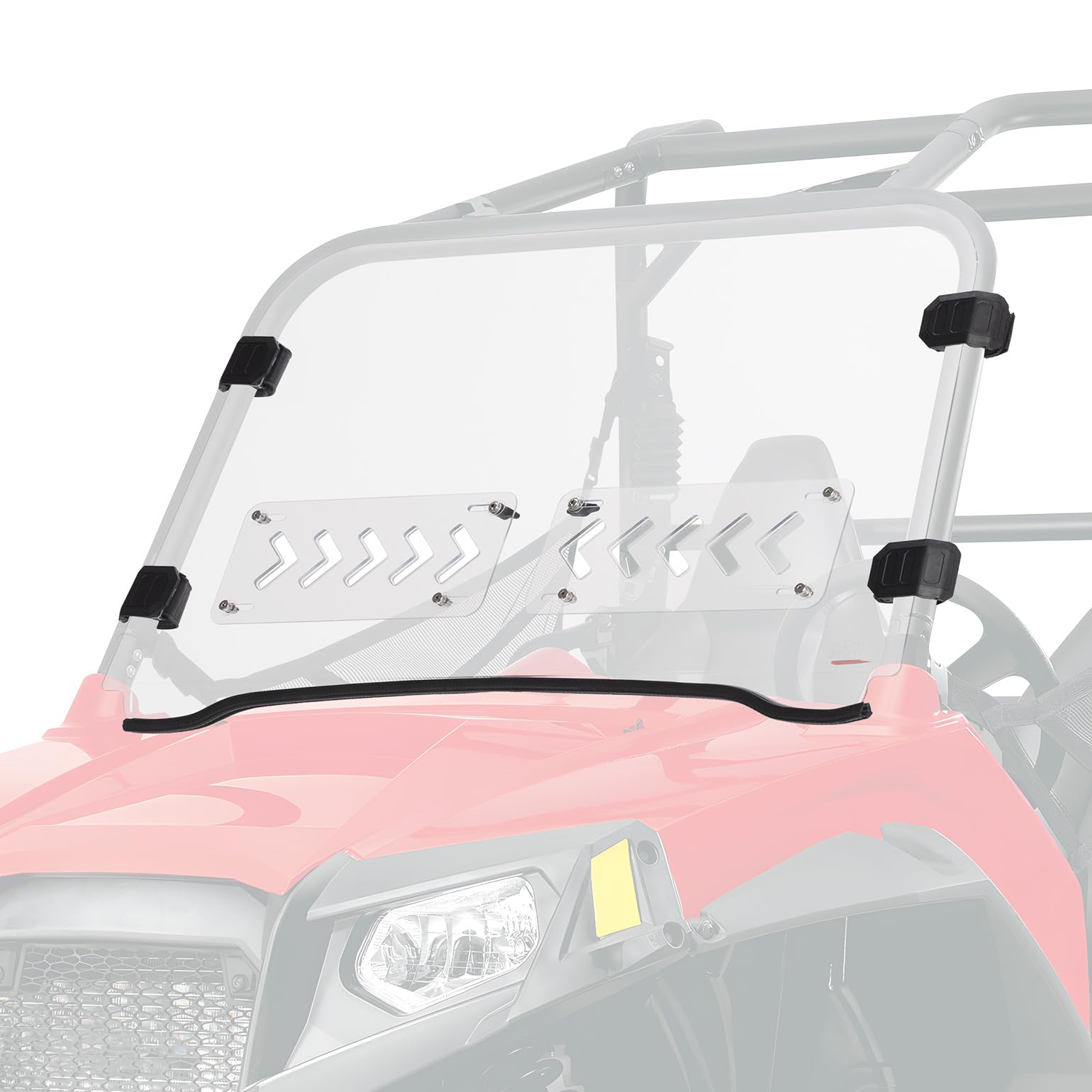 KEMIMOTO Pare-brise Complet UTV, épaisseur 1/4 Compatible Avec Polaris RZR 800/S/4 (2008-2014), XP 900/4 900 (2011-2014), RZR 570 (2012-2019