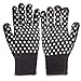 HOGACA wysokiej jakości Premium rękawice do grilla rękawice piekarnika rękawice do ochrony przed wysoką temperaturą rękawice BBQ Barbecue Gloves 2 szt. odporne na wysokie temperatury 350°C krótkie do 500°C znak CE EN407