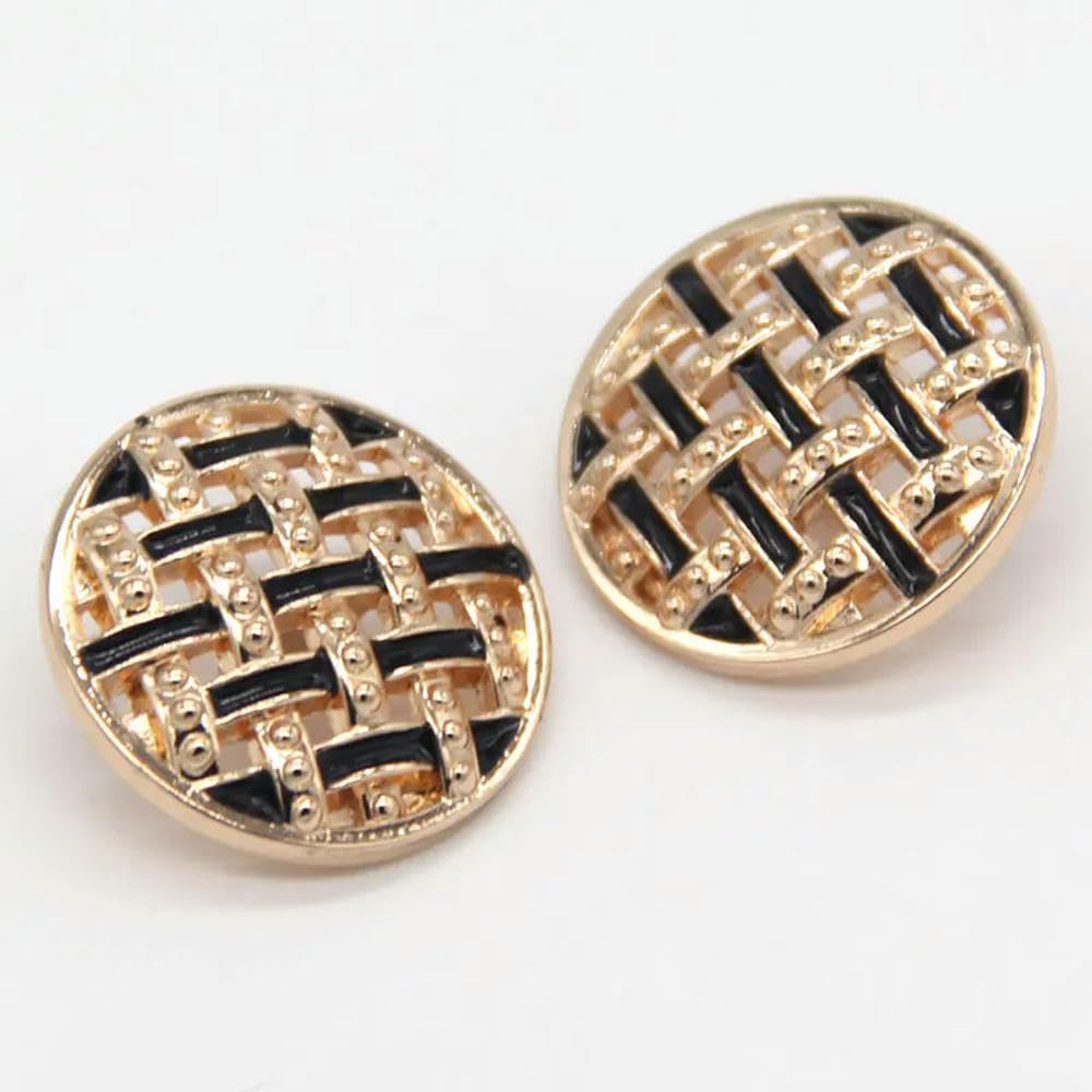 Boutons ronds à tige en métal doré de 15/20/25 mm for manteau
