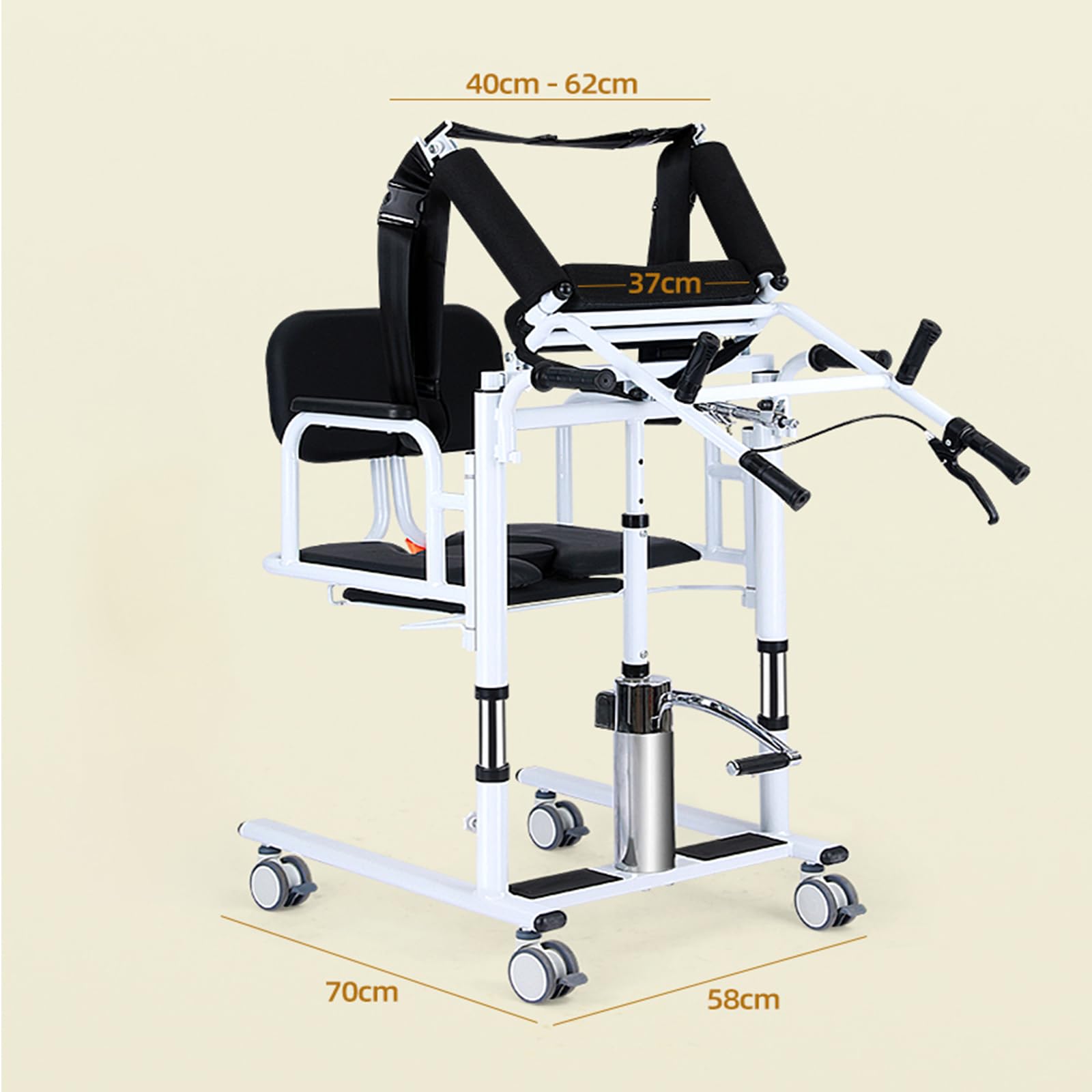 Silla elevadora de Transferencia para Pacientes, Ligera, para Ducha, con Dispositivo de Asistencia para el hogar, para Personas Mayores y discapacitadas,Altura y Ancho