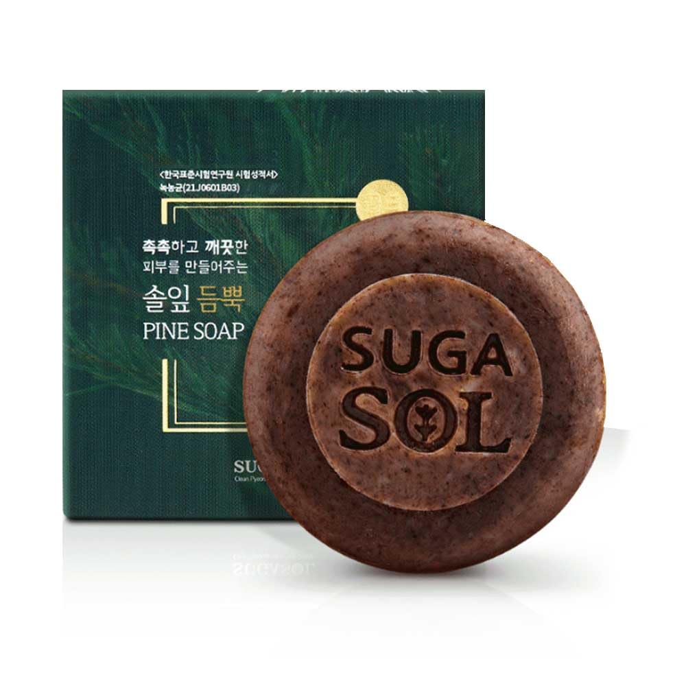SUGASOL SONGBI GOLD SOAP(PINE NEEDLE EXTRACT) - Handmade Premium Soap (BROWN)