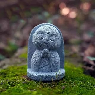 癒しのお地蔵さん 置物 みかげ石 かわいい 御影石のお地蔵様 守り神 仏像 小型置物 祈り (祈る)