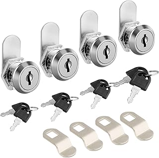 LAIWOO Cabinet Locks with Keys 5/8 Inch Cabinet Cam Lock Set with Keys for Secure File Drawer Mailbox RV Camper Door Tool Box, Zinc Alloy