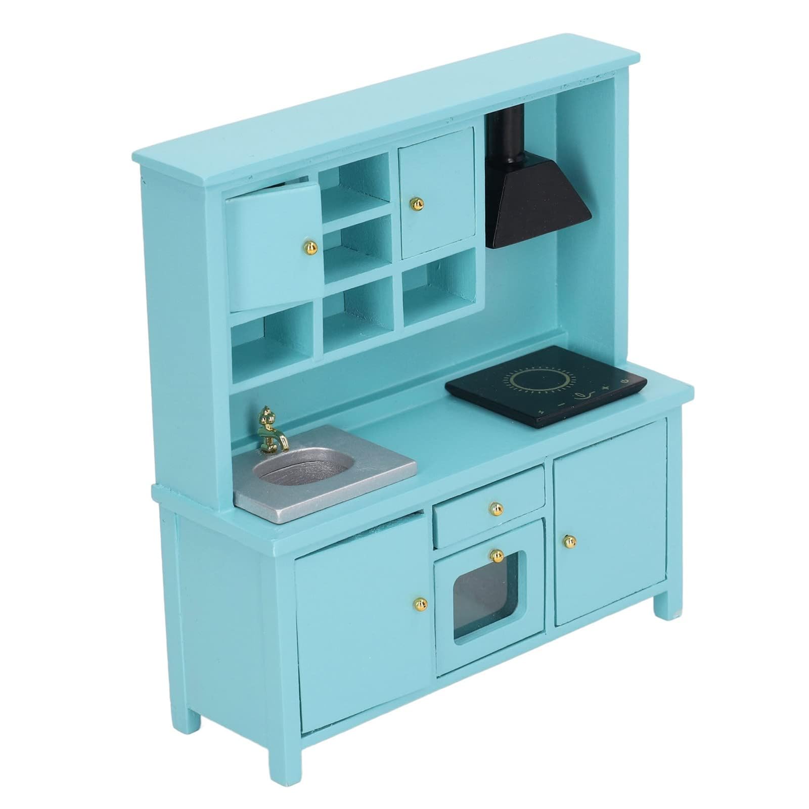 Armadio da cucina Armadietti Mobili in miniatura Modello Case Bambole Accessori da cucina Realistico Playset 1: 12 Case delle bambole in legno Accessori