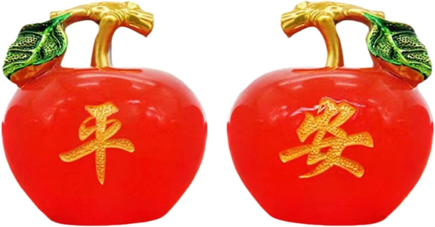 新中式客厅吉祥好看好寓意苹安果果酒柜家居装饰品摆件 Feng Shui Figurine Home Office Decor Chinese Gifts 8334