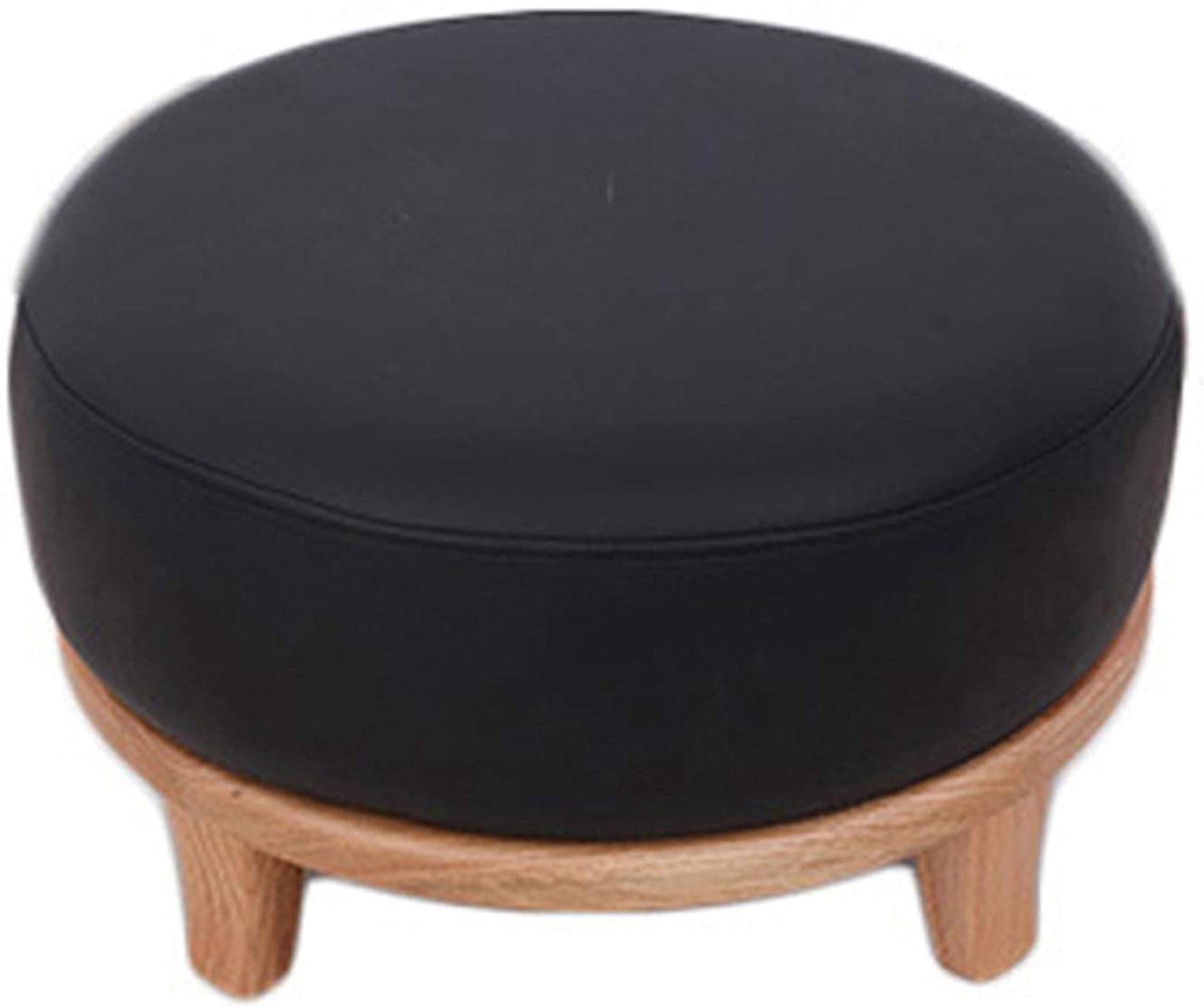 Pouf rembourré haut de gamme et tabouret de chaussures design noir moderne