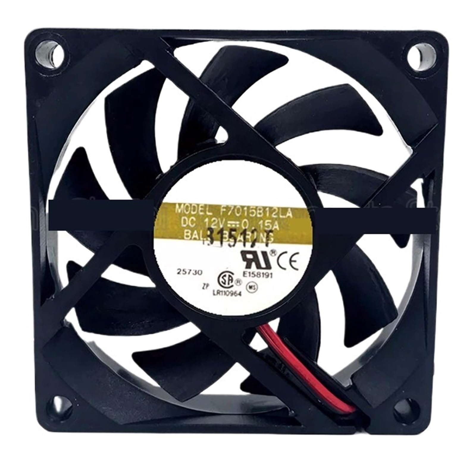 PEQYUACTE F7015B12LA 12V 0.15A Cooling Fan(2 wire)