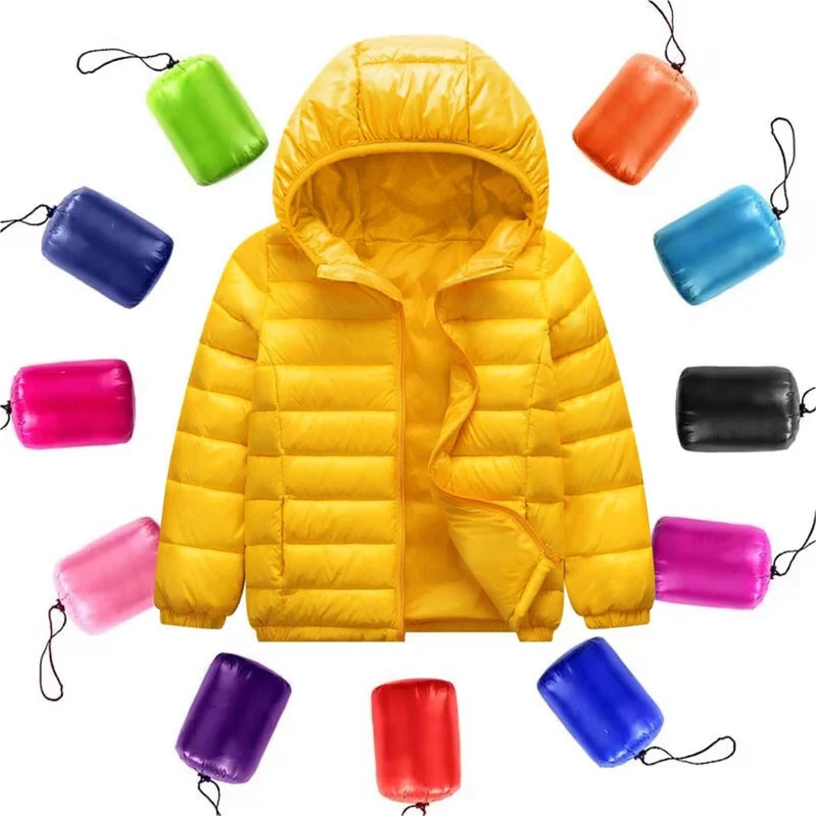 Children's Winter Hooded Down Jacket - Plush Thicken Lightweight Parka for Boys & Girls (4-6 Years)