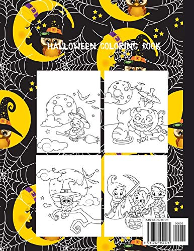 Halloween Coloring Book: Coloring Toy Gifts for Toddlers, Kids ,Children or Adult Relaxtion | Cute Easy and Relaxing Large Print Birthday Gifts image 4
