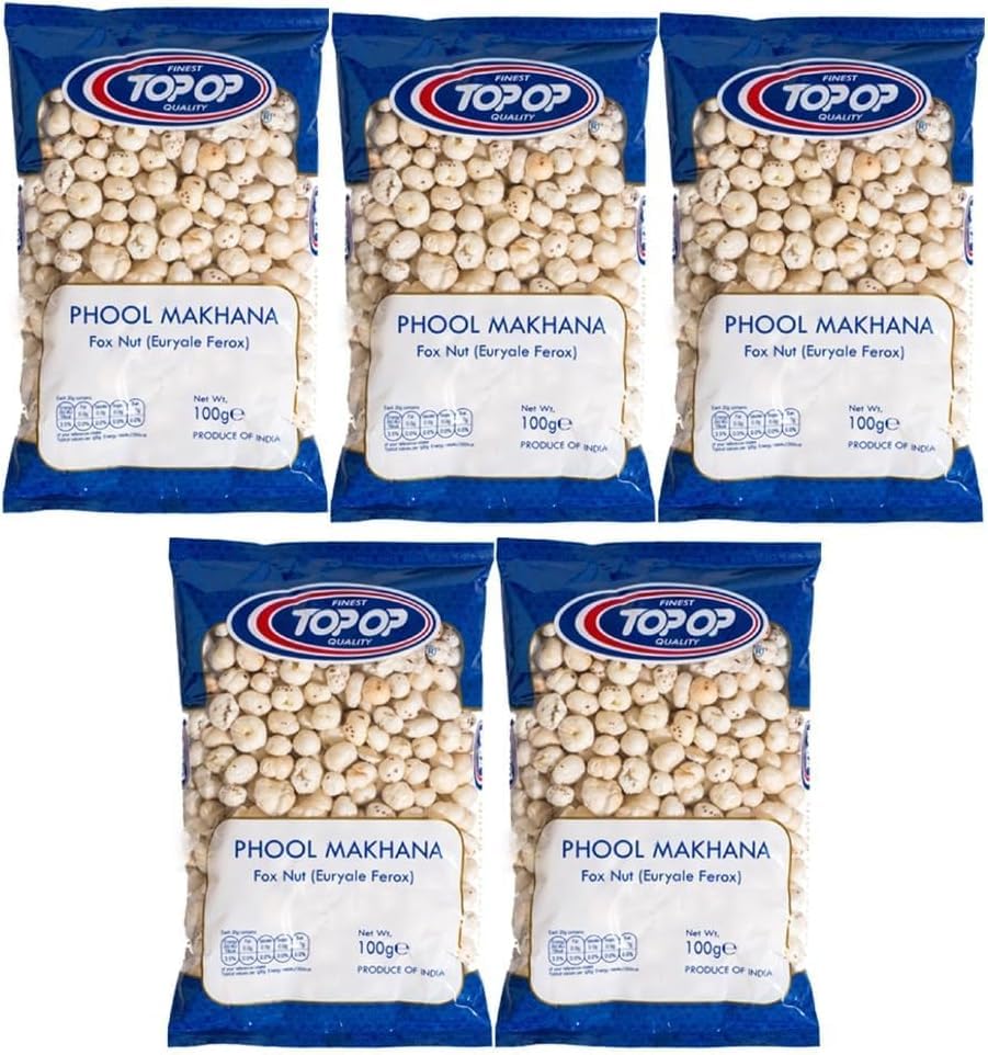 Top Op Phool Makhana - Lotus Seeds 100g Pack of 5