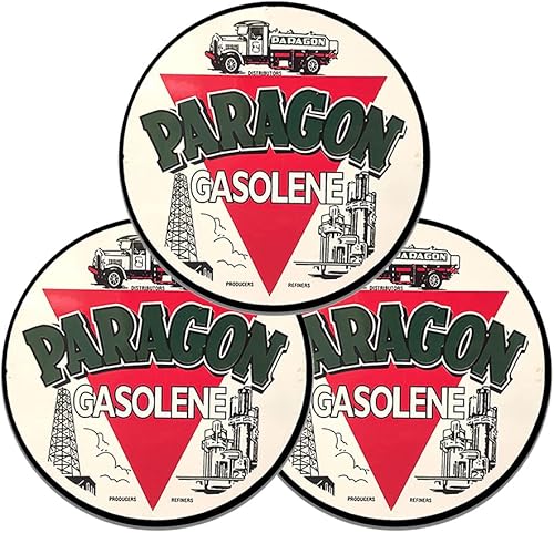 Miniatura 240 de Brotherhood Letrero de gas vintage de reproducción de letreros de metal vintage, letrero redondo de metal para garaje y hogar, 8 pulgadas de Nourse