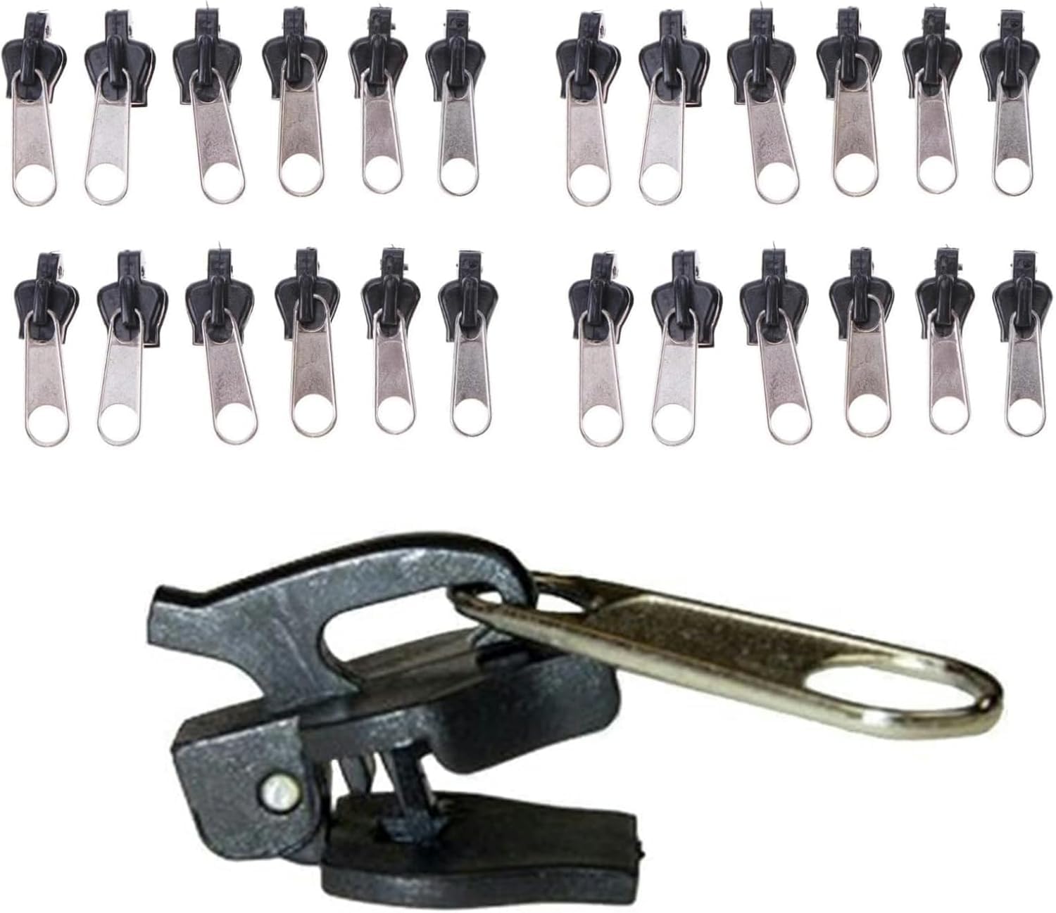 Hehglng 24 Pcs Fix Zipper Repair Kit Replacement Zip Slider Teeth Zippers Resistant Design Arts, Craft Sewing, Fasteners, Zipper Repair Kit, Sewing Notions Supplies, Fasteners