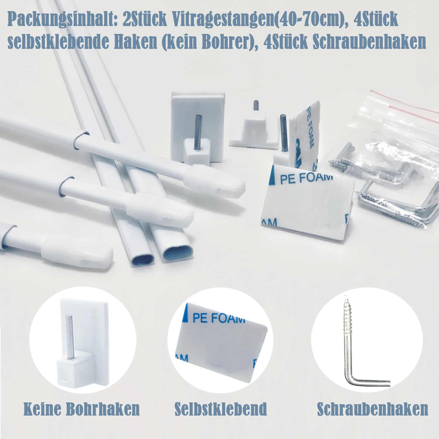 Bastoni per tende dorati per finestre da 48 a 88, set di aste per tendaggi regolabili con diametro di 5/8 con staffe, asta standard in metallo resistente per camera da letto, soggiorno