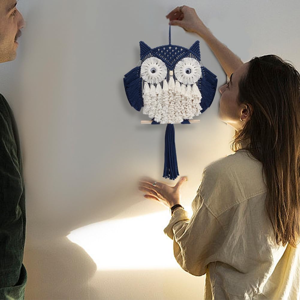 DIY Macramé Kit voor Beginners - Muur Opknoping met Bladeren en