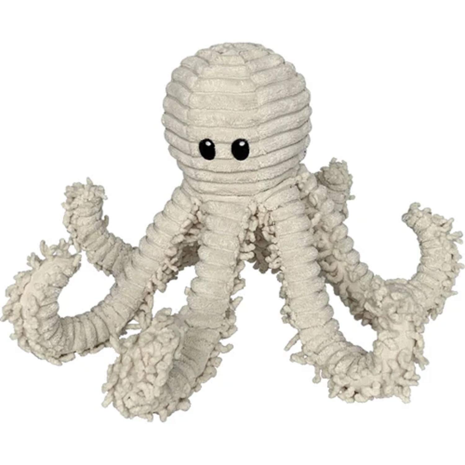 100% Natural Nubby Plush Dog Toy with Squeaker and Crinkle Paper, Durable Octopus Plush Squeaky Toy for Indoor and Outdoor Play, Large 18 Inch