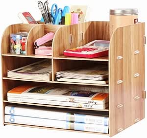 KAHEIGN Bureauorganizer met 2 laden, 19 cm x 14 cm, multifunctionele bureau-opgeruimde organizer, pennenhouder met grote capaciteit, make-uporganizer voor kinderen, lerarencadeau, kantoor, school