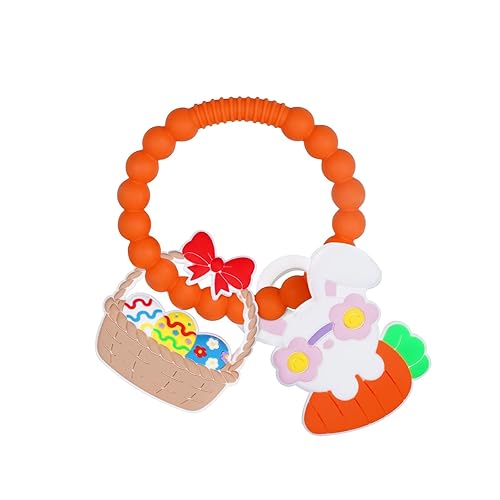 Miniatura 8 de Anillo de dentición de silicona para bebés de 0 a 6, 6 a 12 meses, mordedor masticable para bebés, recién nacidos, imprescindibles, sin BPA, suave y