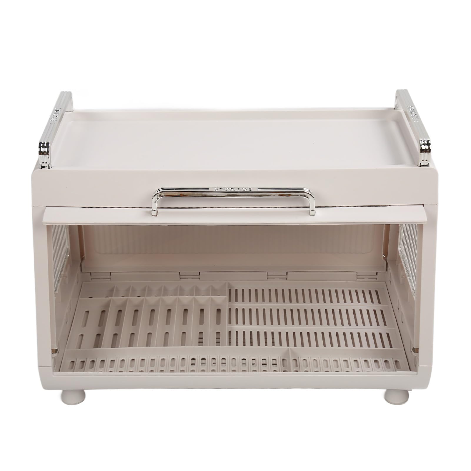 Aramox Escurridor de Platos con Tapa PP Pet ABS, Contenedor para Vajilla,