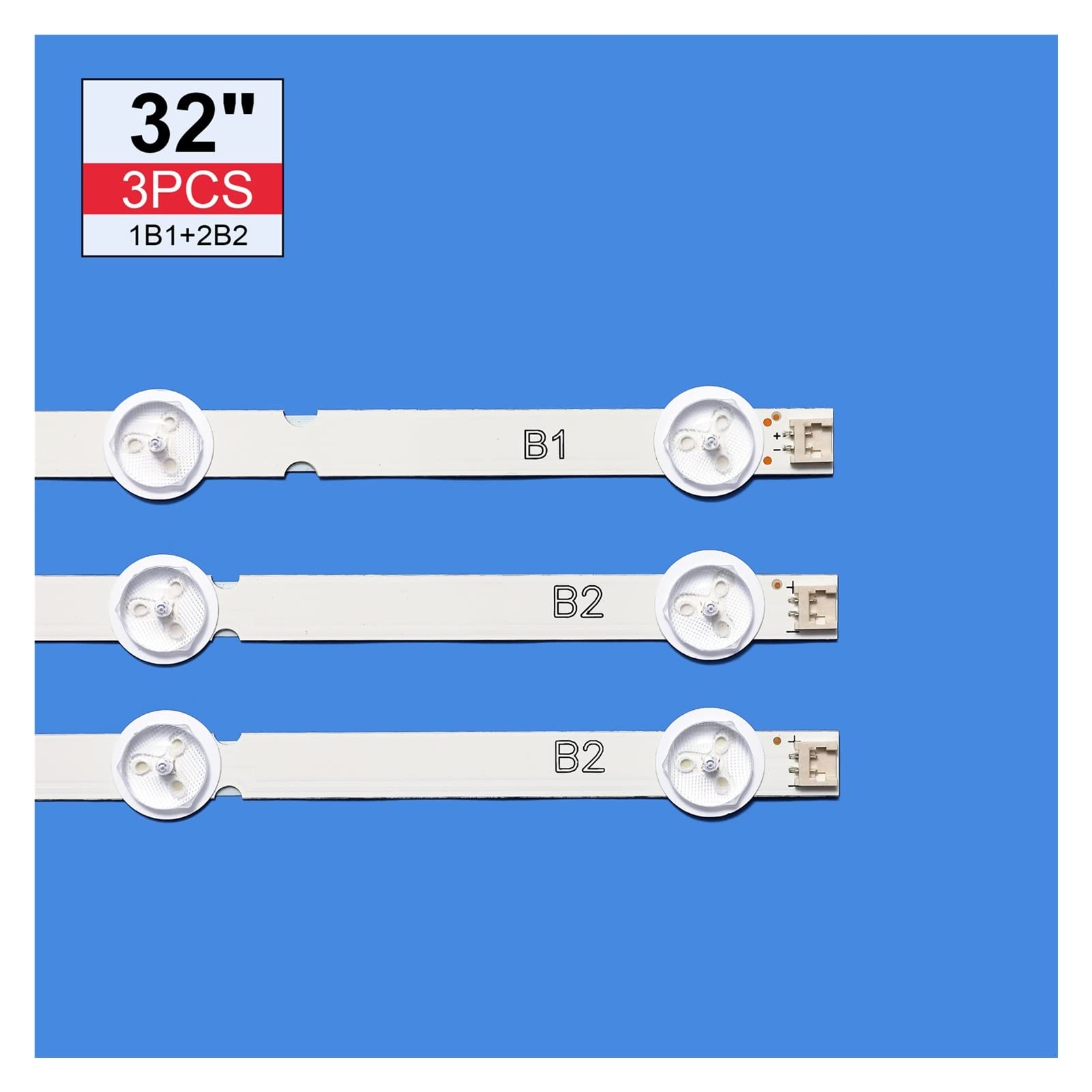 Bandes LED Rétroéclairage Pour TV LG 32 Pouces - 7 Diodes - Modèles B1/B2 - Longueur 630mm - 3V - 8