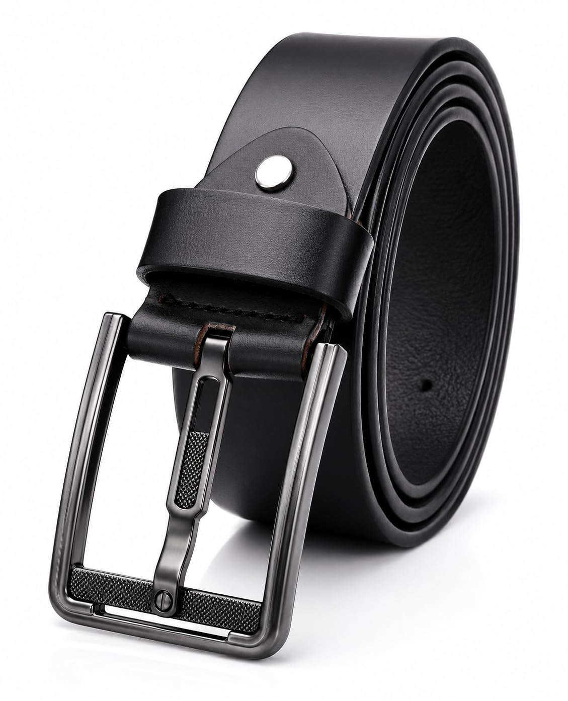 stormx 4XL (XXXXXL) 100% Genuine Leather Belt for Men | Extra Large Size | Black Pin Buckle Belt | Premium Leather Formal & Casual Belt | Waist Size 44-50 Inches-picture-40