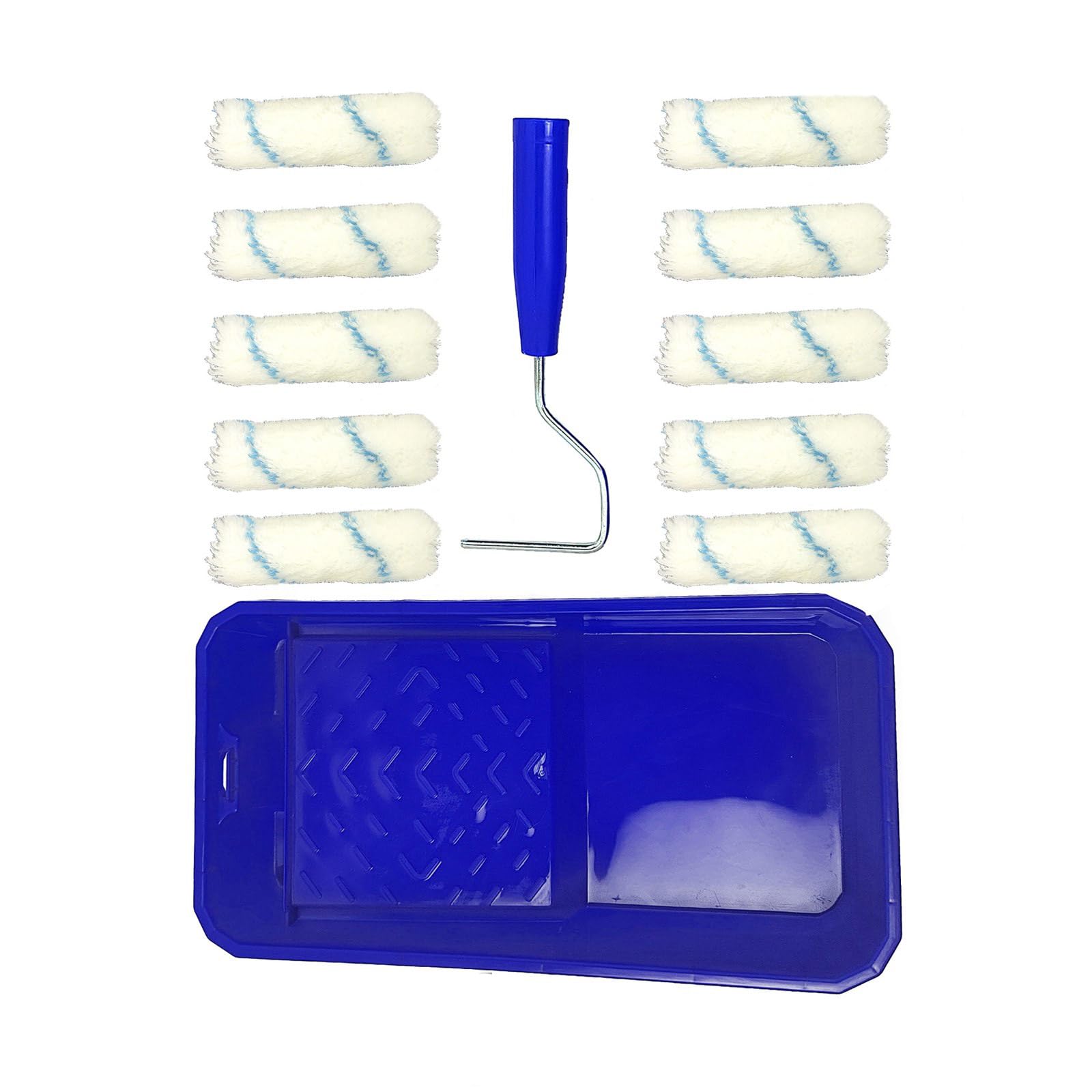 4inch Foams Roller Brushes Blue Stripe Paint Roller Handheld Wall Paint Brush Painting Tool Home Repair Paints Rollers Foams Brushes