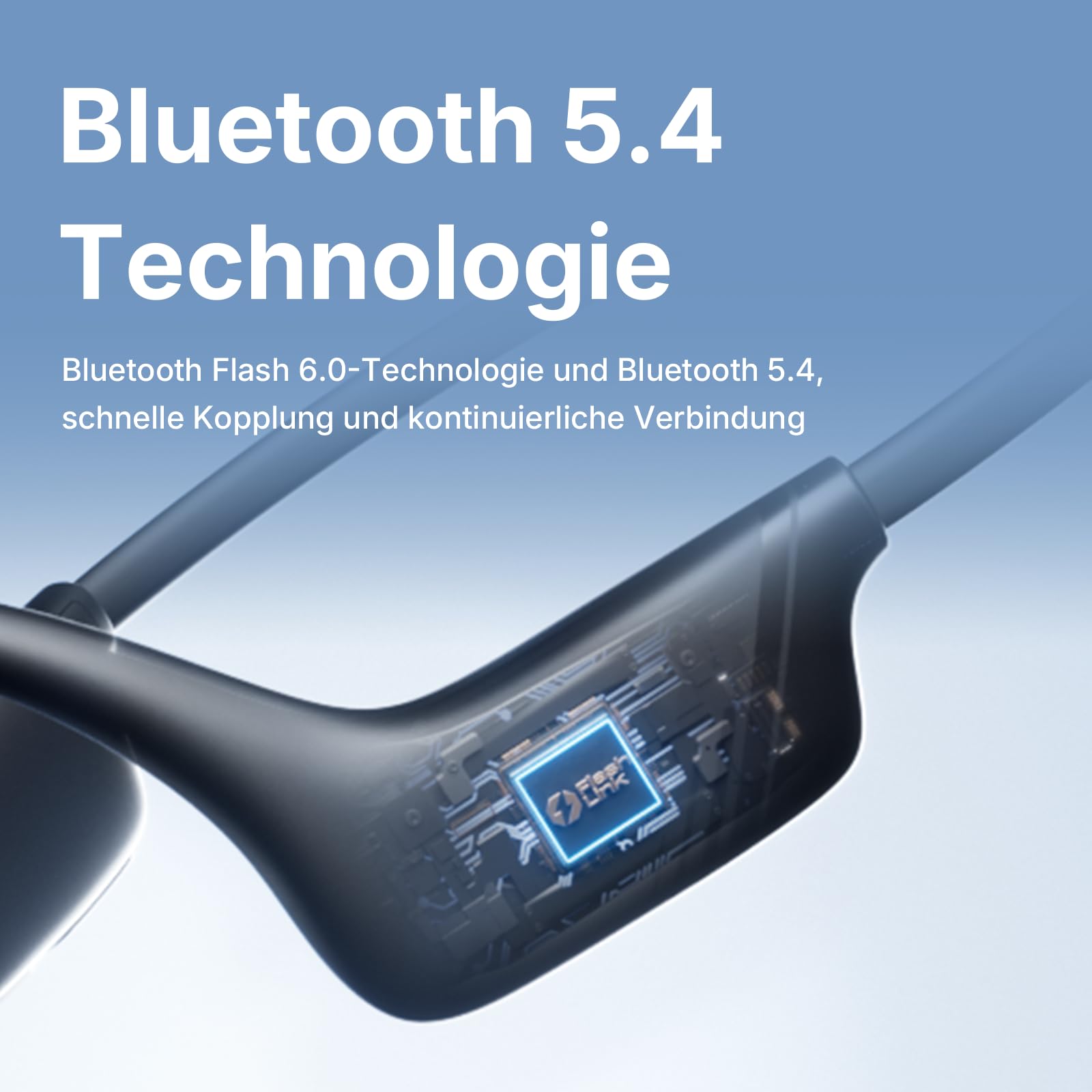 SANAG Knochenschall Kopfhörer, knochenschall kopfhörer Bluetooth, kopfhörer kabellos Bluetooth mit Mikrofon, Bluetooth 5.4, IPX5 wasserdichte, 10 Stunden Wiedergabezeit für Radfahren, Laufen