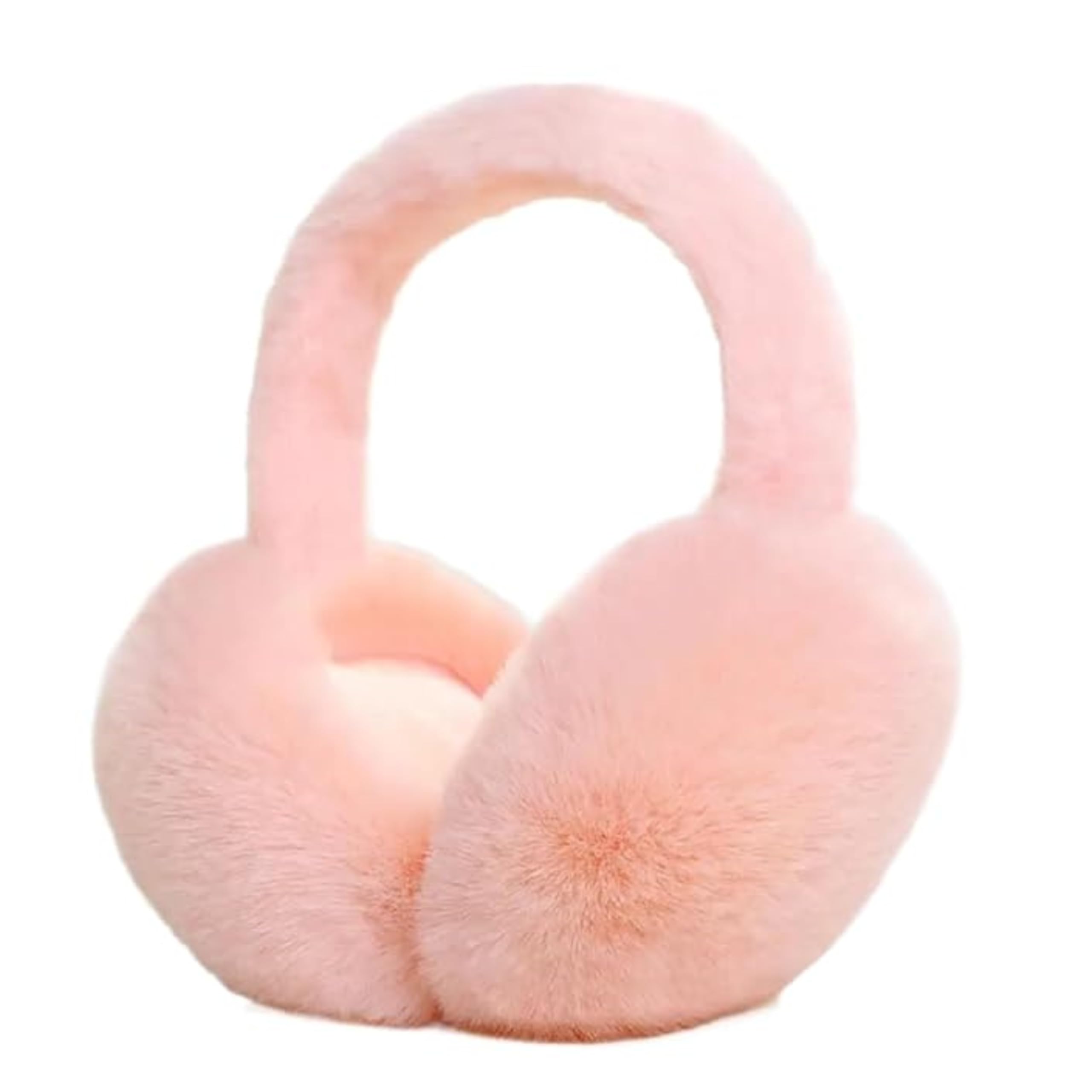 Winter Earmuffs for Women & Girls | Soft Furry Fleece Ear Warmers | Knit Ear Covers | Foldable, Lightweight Ear Muffs for Cold Weather, Outdoor, Travel Use