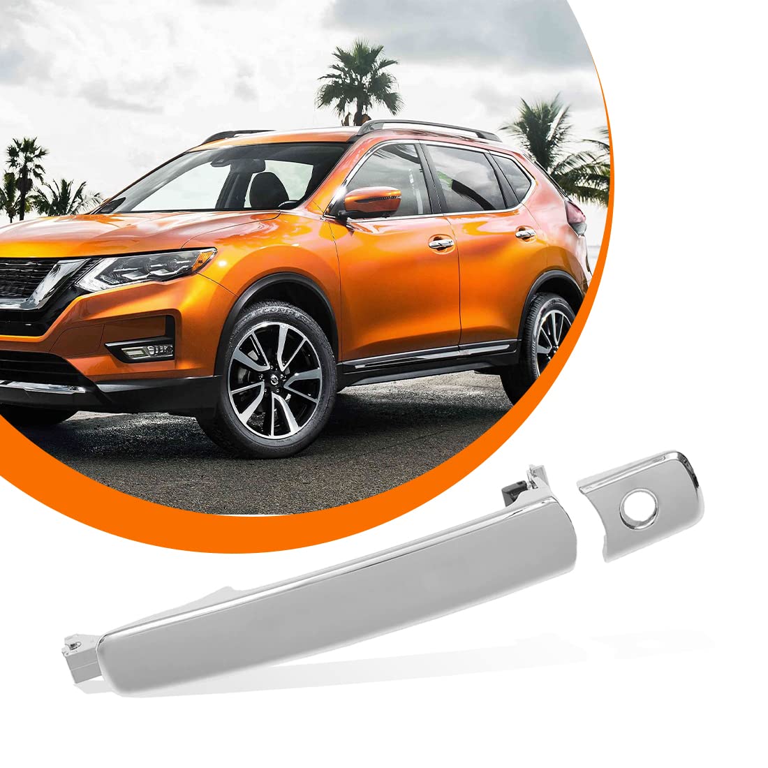 GLEEMAX Exterior Door Handle Front Left Driver Side for 2008-2013 Nissan Rogue 2003-2007 Nissan Murano 2003-2008 Infiniti FX35 FX45 80640-CA012 80640CA012 Without Smart Key