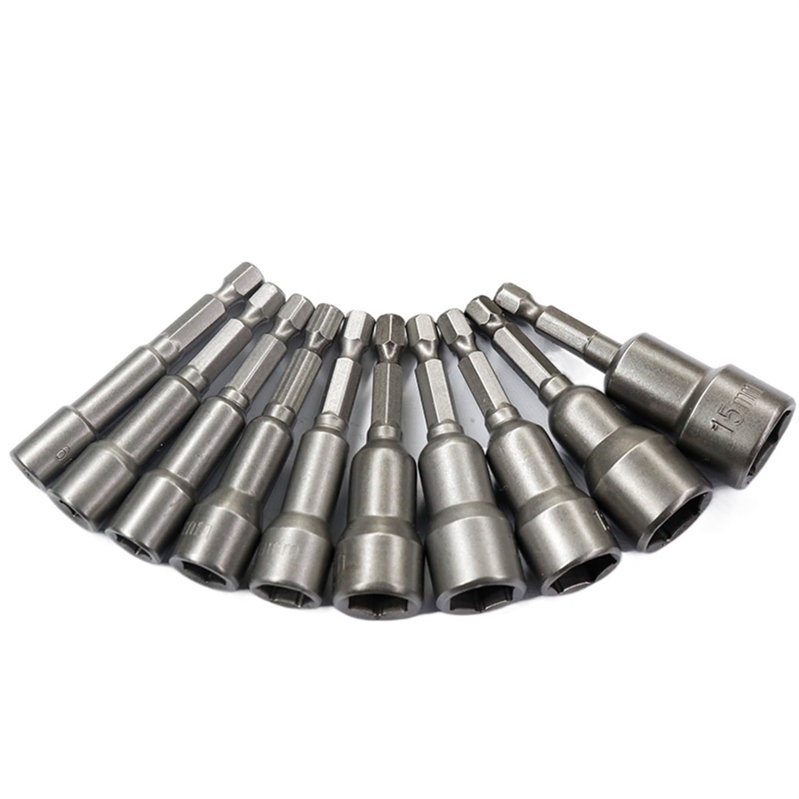Destornillador de tuerca magnética con enchufe de impacto de 6mm-19mm, juego de llaves hexagonales de 1/4, adaptador de broca for taladros eléctricos, Kit de enchufe de controladores de imp