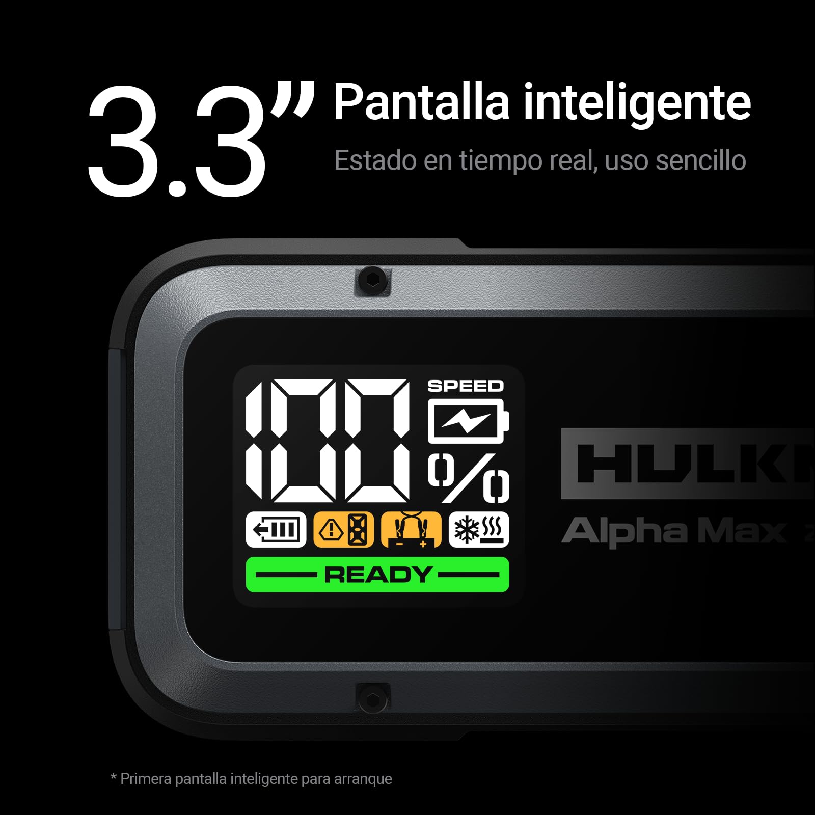 HULKMAN Alpha MAX,2500A 88.8Wh,Gris Espacial Arrancador de Batería de Coche, Caja de Arranque Portátil 12V con Tecnología de Arranque a -40°F, para Motores de Gasolina 9.0L y Diésel 6.5L