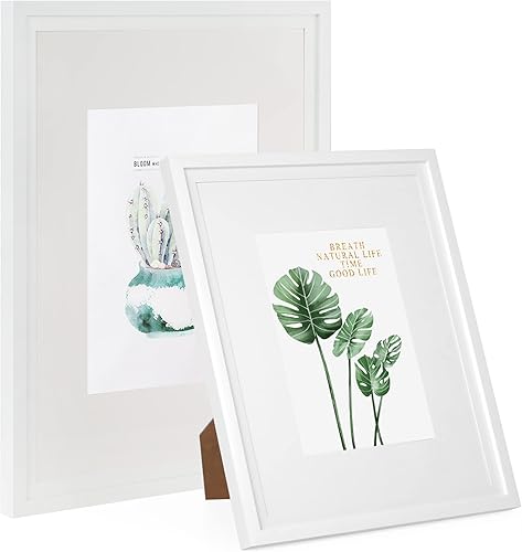 Miniatura 2 de Juego de marcos de fotos, 5 piezas, incluye almohadilla y sin almohadilla, marcos de fotos para galería de fotos en la pared (11 x 17 pulgadas,