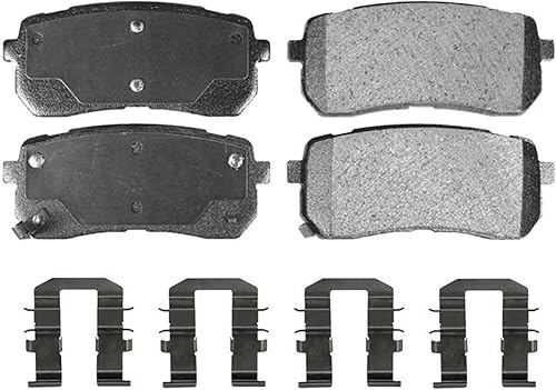 Miniatura 3 de Detroit Axle - Pastillas de freno traseras para Hyundai Veracruz 2007-2012, Kia Sedona 2015-2021, repuesto de pastillas de freno de cerámica