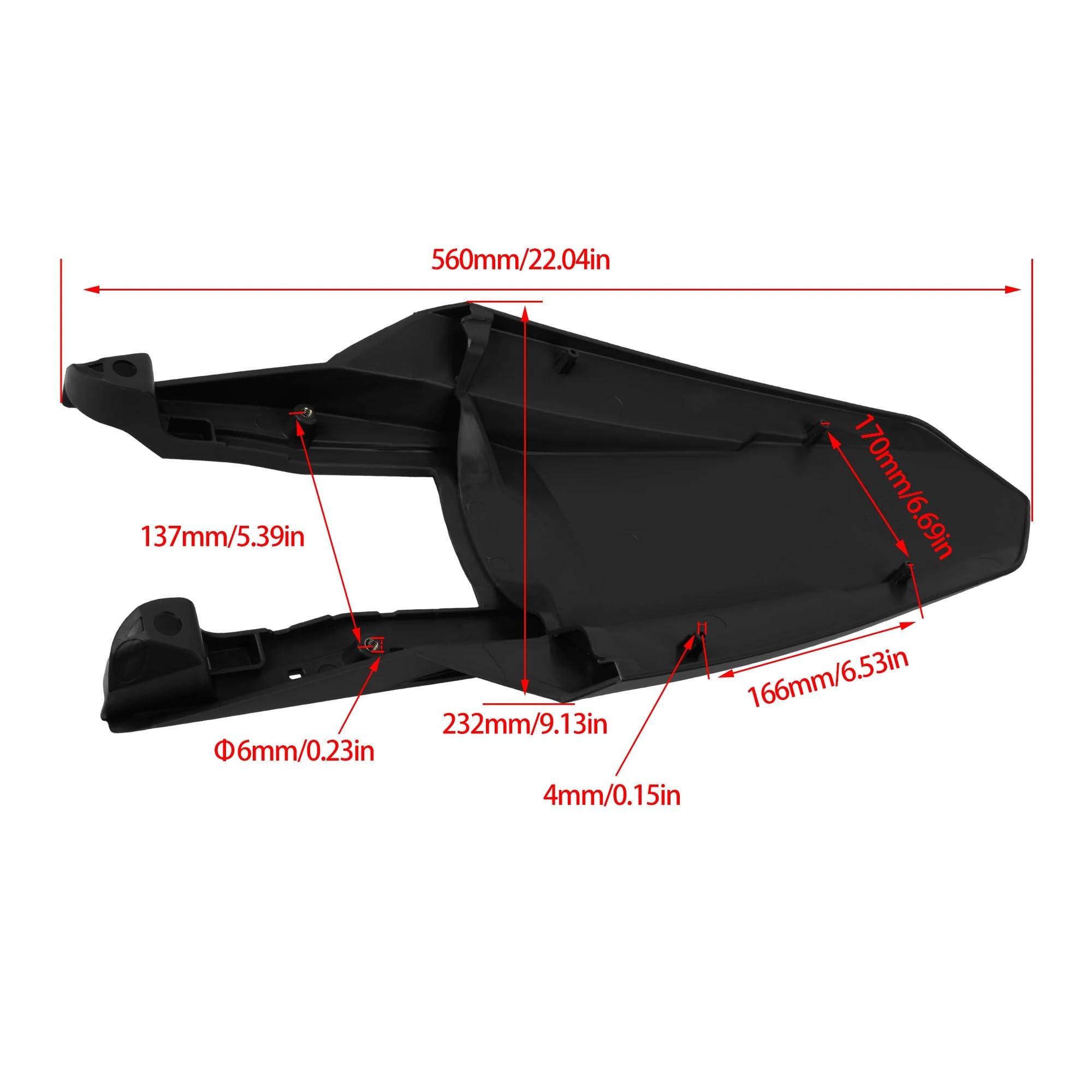 błotnik tylny do skutera Dla SXF XCF 125 250 350 450 2023 2024 Dirt Akcesoria Motocrossowe Tylny Błotnik Osłona Błotnika.(Fuel tank cover)