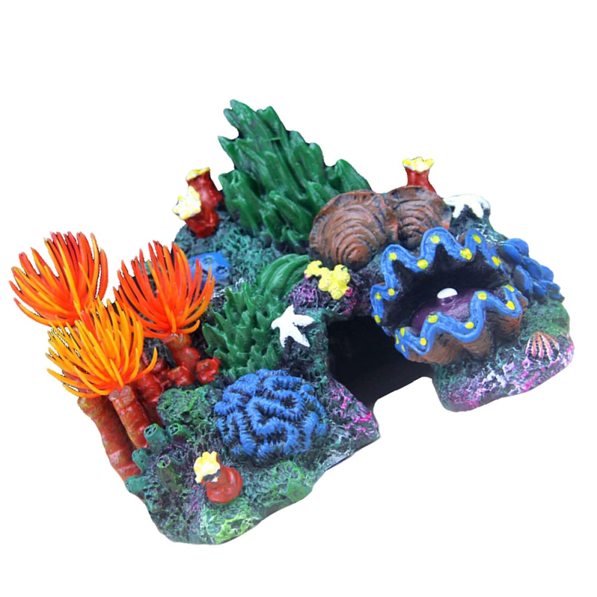YARNOW 3 Piezas Decoraciones Artificiales para Acuarios Adorno De Montaña Ornamento del Acuario Aire del Tanque De Peces Acuario De Naufragios Adorno De Pecera Grava para Peceras Green