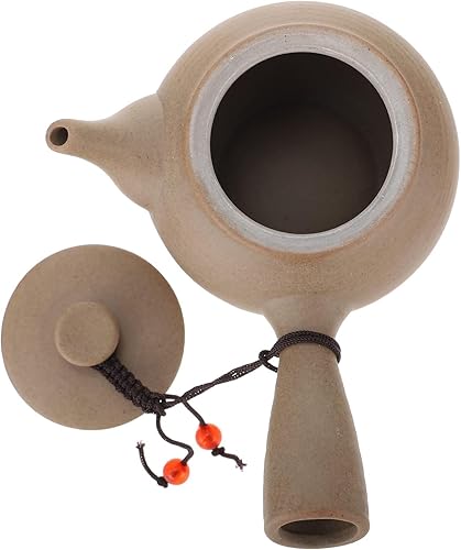 Miniatura 8 de Tetera esmaltada de decoración retro,Tetera colorida de agua caliente,Tetera de cerámica japonesa Kyusu Juego de tetera de cerámica Kyusu Tetera