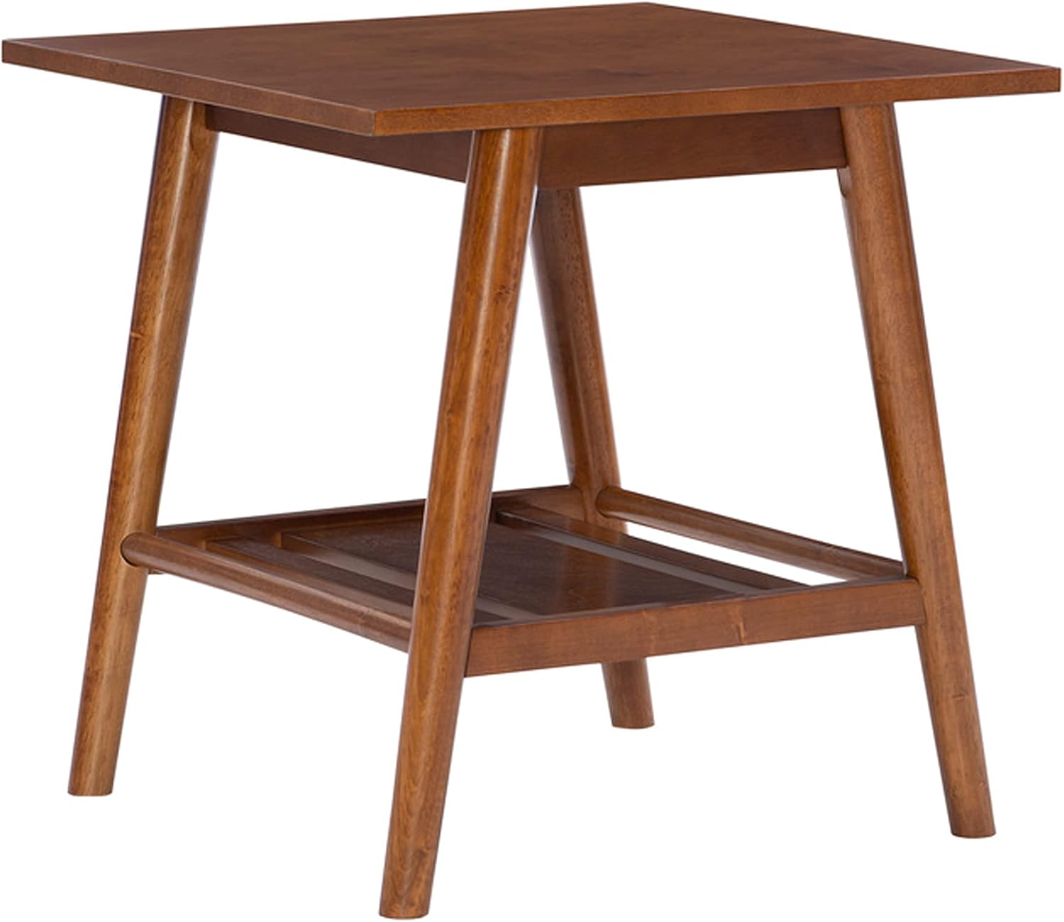 Linon Walnut Melissa Mid-Century End Table, Large