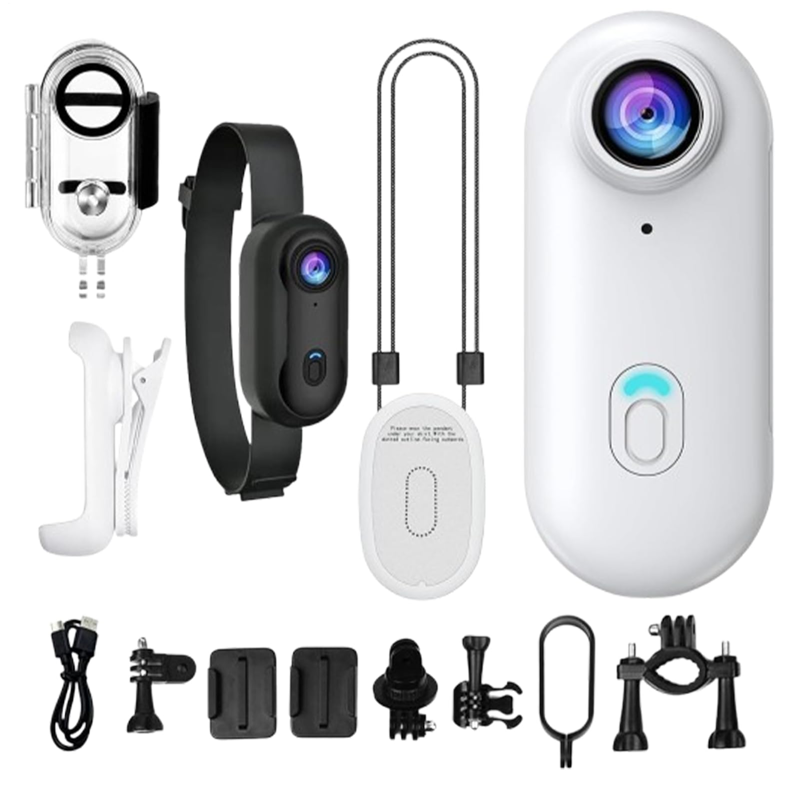 Telecamera Indossabile Action Camera Tascabile | Dispositivo Vlogging 1080P Indossabile Portatile per Sport Motociclismo Ciclismo Palestra Escursionismo Viaggi Avventura