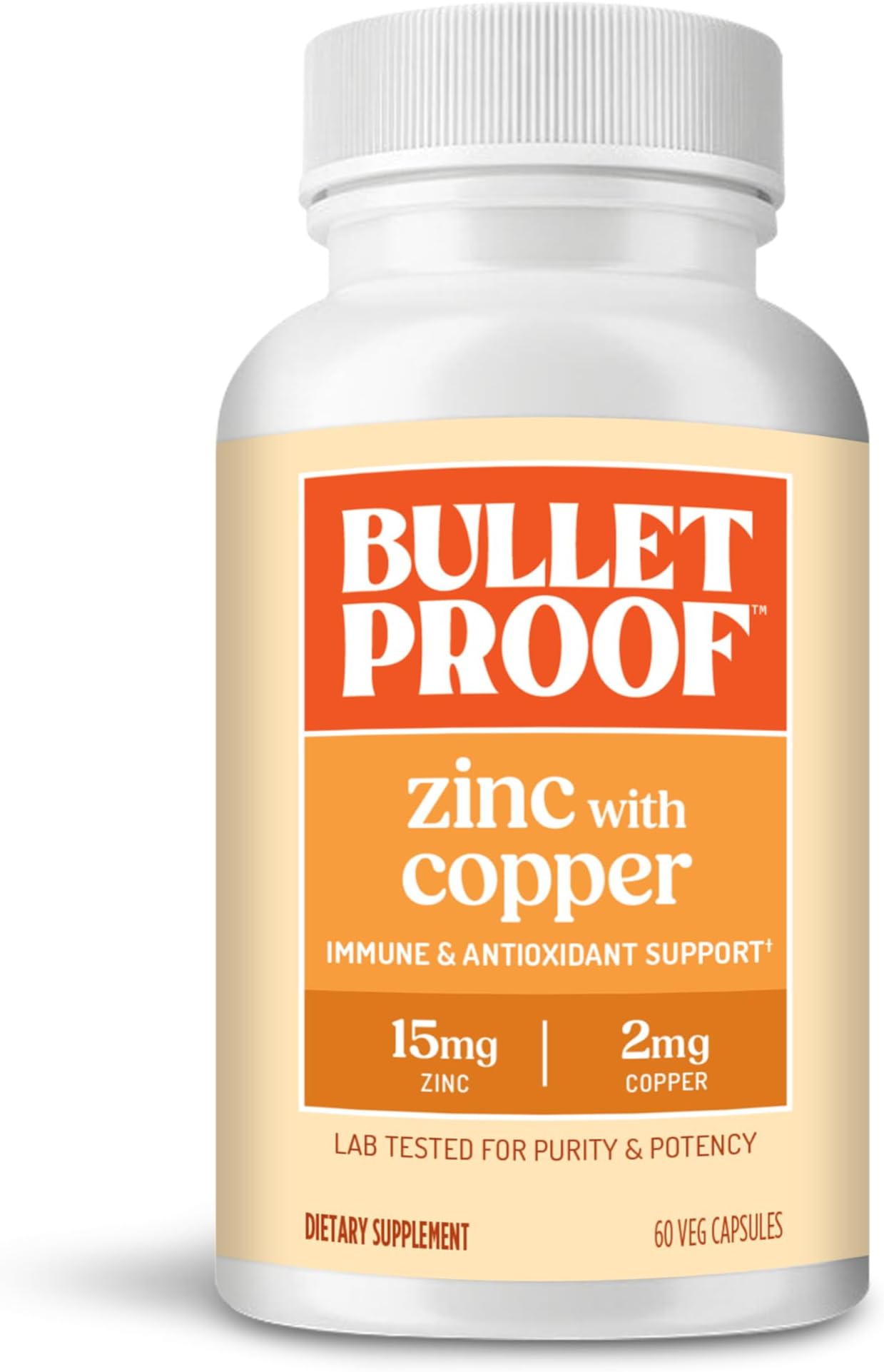 Zinc with Copper Capsules, 60 Count, Minerals and Antioxidant Supplement for Immunity and Mood
