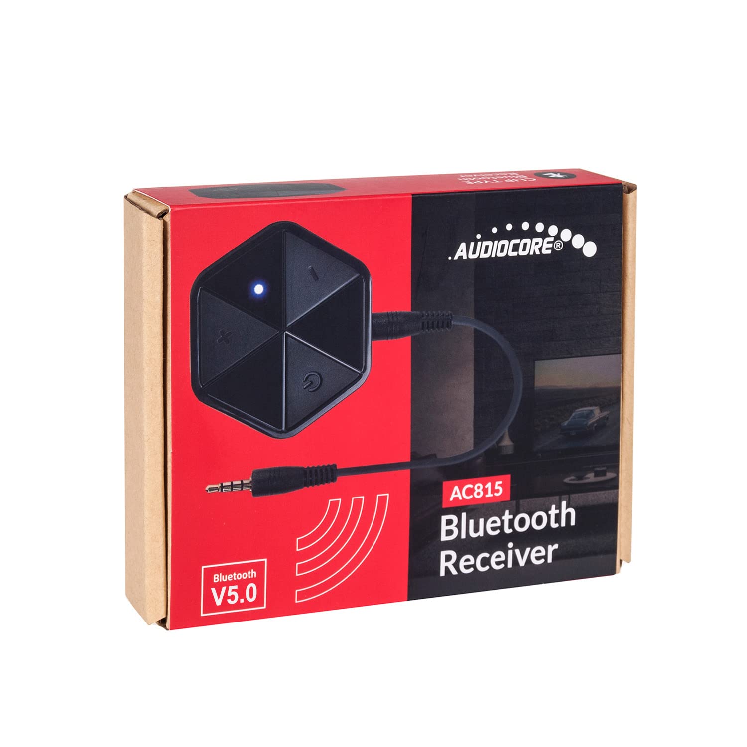 Audiocore Adapter Bluetooth AC815 HSP, HFP, A2DP, AVRCP Bluetooth V4.1, klasa II, mikrochip CSR BC8635
